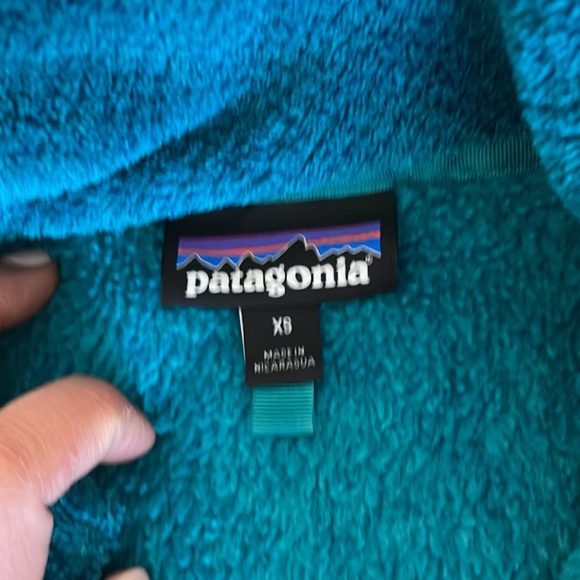 Patagonia Re-Tool Snap-T Fleece Pullover  Women's Blue/ Green XS - Picture 4 of 4